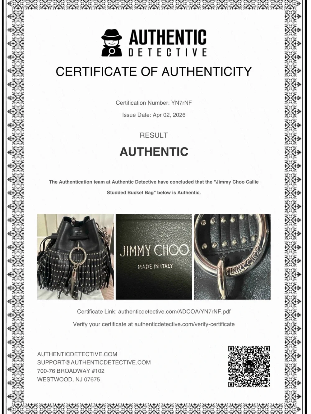 AuthenticJimmy Choo Black Leather Callie Fringe Studded Mini Bucket Crossbody
